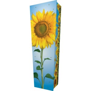 The Sunflower - Personalised Picture Coffin with Customised Design.